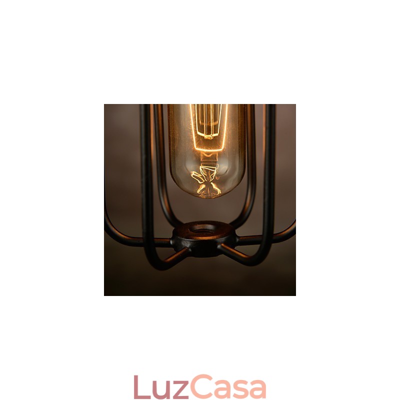 Lustre Mini Estilo Rústico Lodge Retro Metal 3 Luzes Pendentes