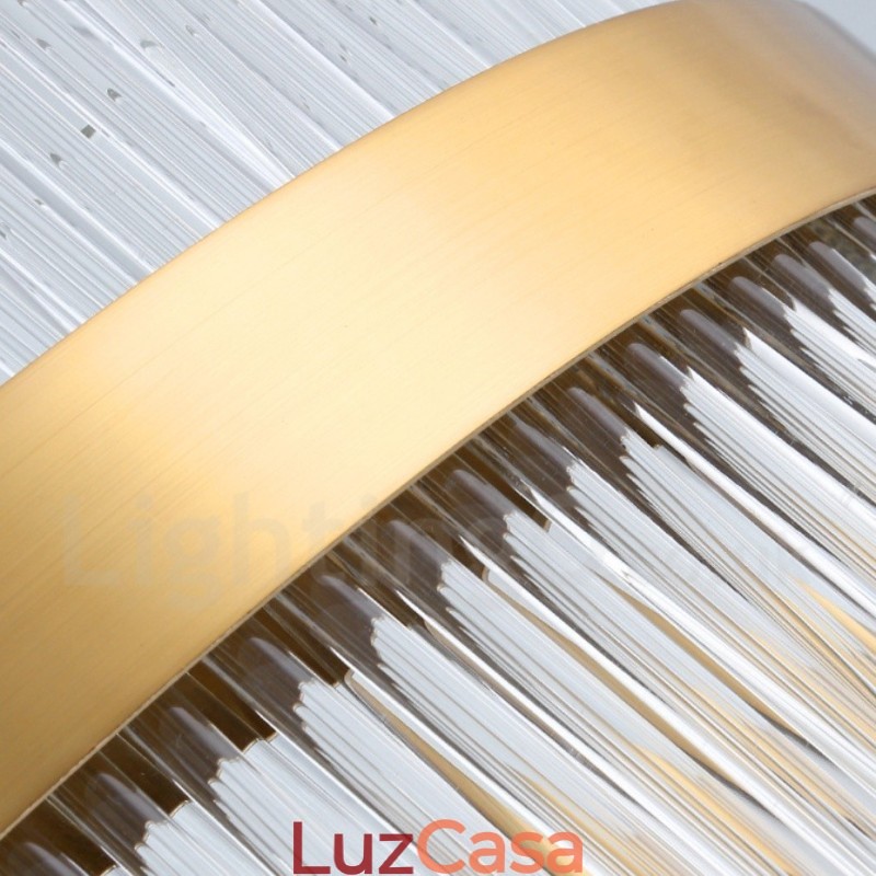 Pós-moderno Luxo Redondo Cristal Pendente Luz Exposição Hall