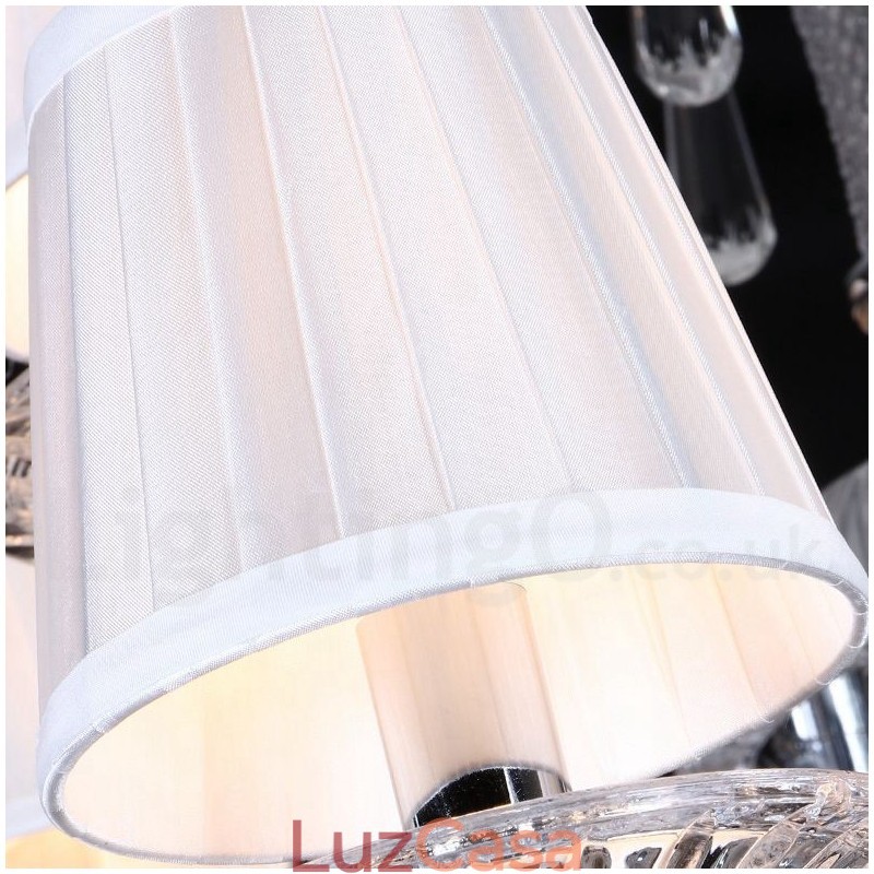 Lustre de cristal transparente para velas