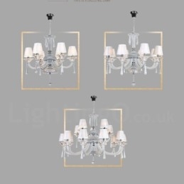 Lustre de cristal transparente para velas