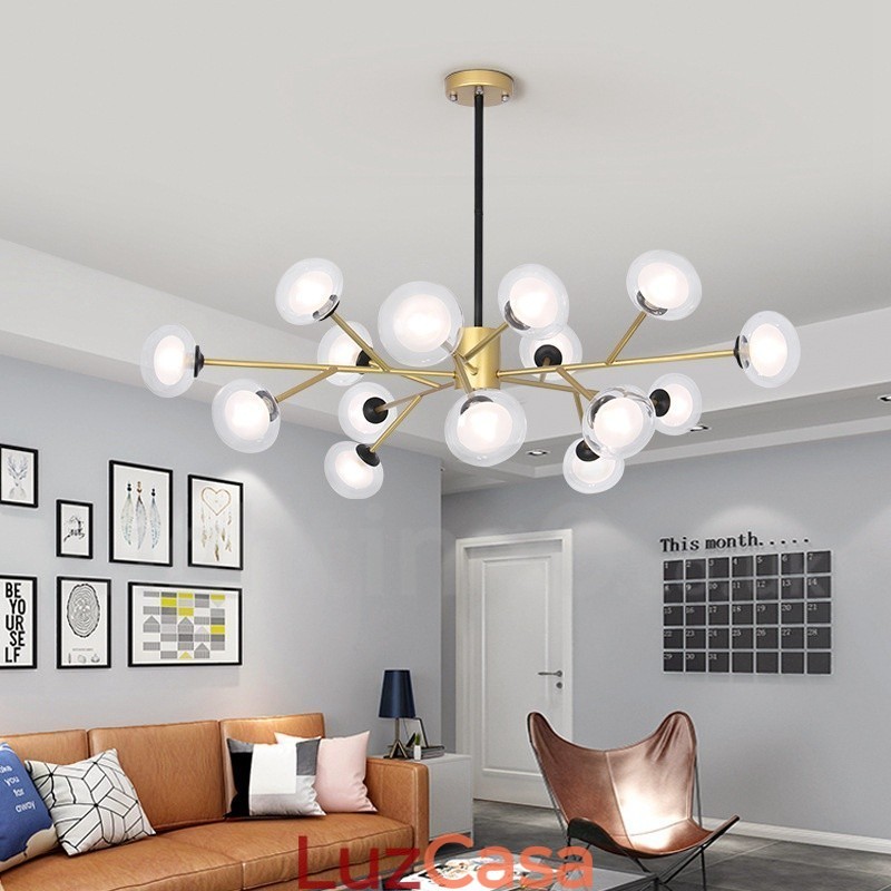 Salão de exposições de lustres de feijões mágicos pós-modernos