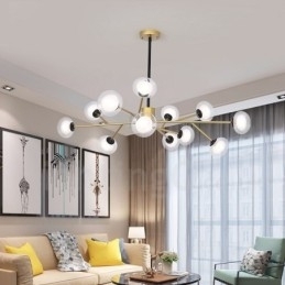 Salão de exposições de lustres de feijões mágicos pós-modernos