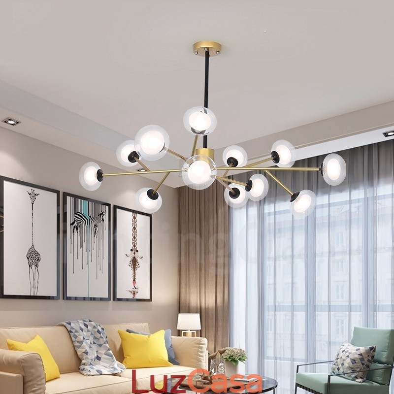 Salão de exposições de lustres de feijões mágicos pós-modernos