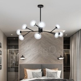 Salão de exposições de lustres de feijões mágicos pós-modernos