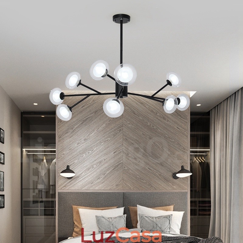 Salão de exposições de lustres de feijões mágicos pós-modernos