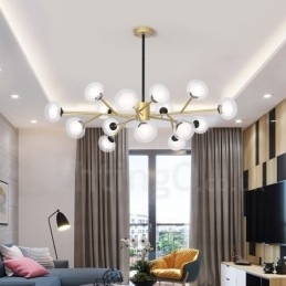 Salão de exposições de lustres de feijões mágicos pós-modernos