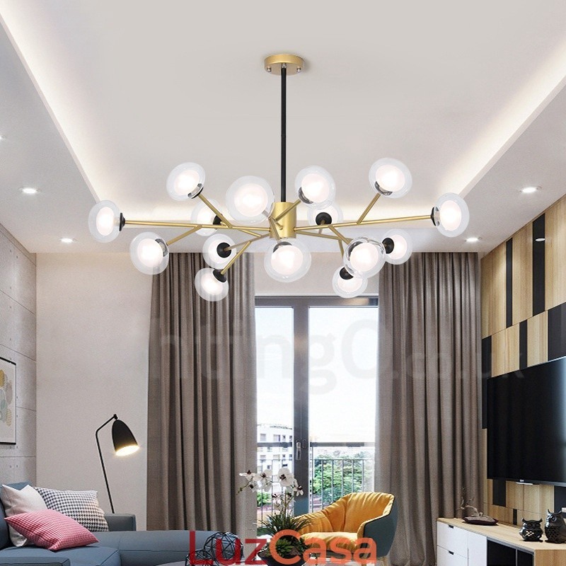 Salão de exposições de lustres de feijões mágicos pós-modernos