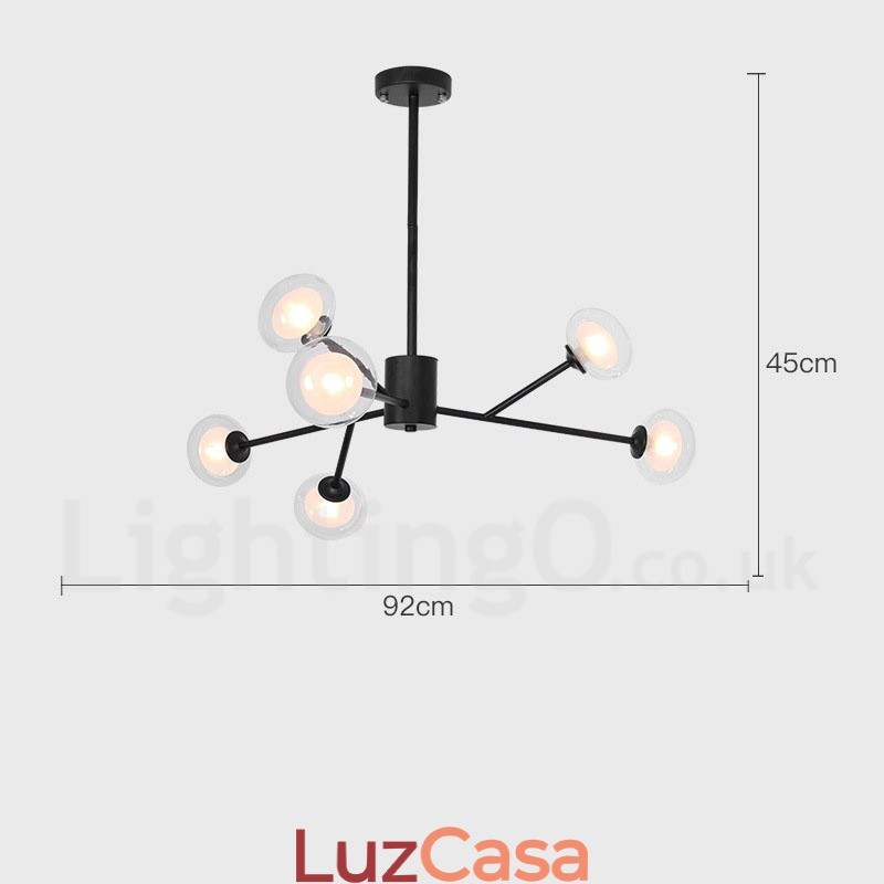 Salão de exposições de lustres de feijões mágicos pós-modernos