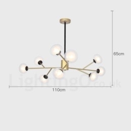 Salão de exposições de lustres de feijões mágicos pós-modernos