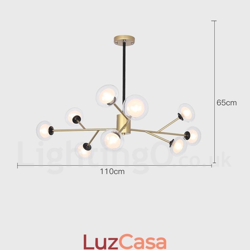 Salão de exposições de lustres de feijões mágicos pós-modernos