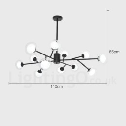 Salão de exposições de lustres de feijões mágicos pós-modernos