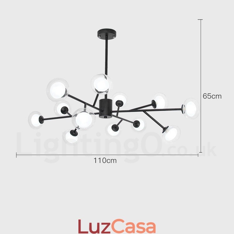 Salão de exposições de lustres de feijões mágicos pós-modernos