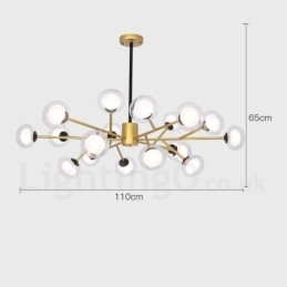 Salão de exposições de lustres de feijões mágicos pós-modernos