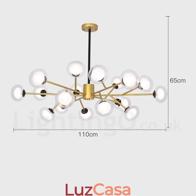 Salão de exposições de lustres de feijões mágicos pós-modernos