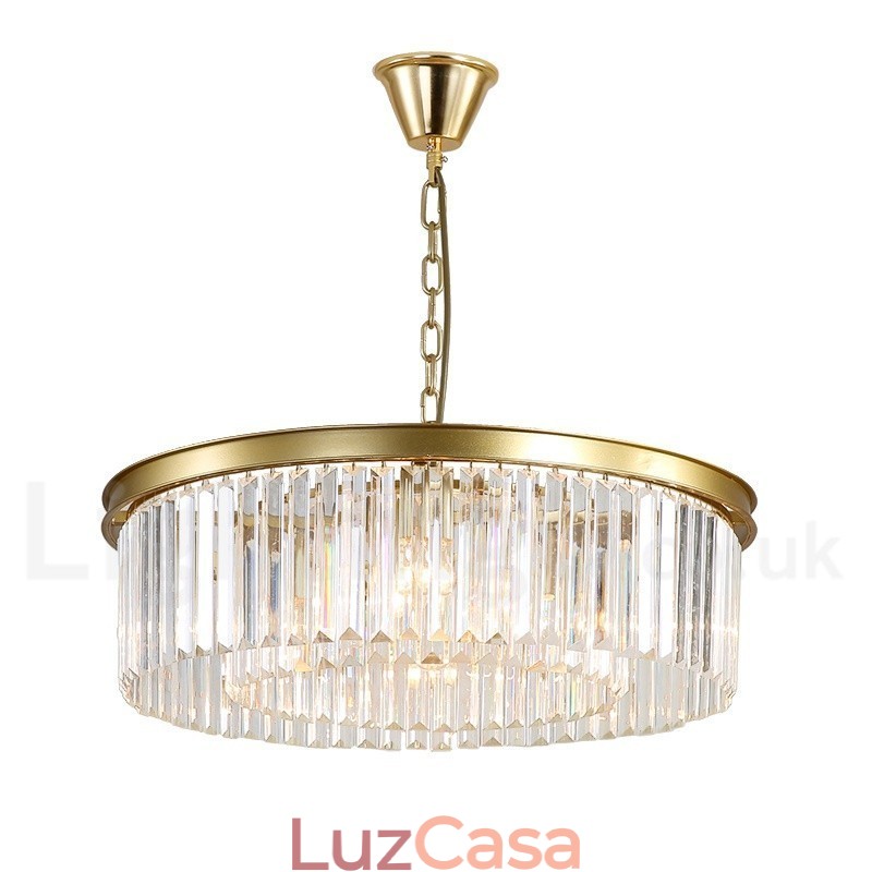 Pós-moderno Luxo Redondo K9 Cristal Pingente Lustre Luzes Salão de Exposição