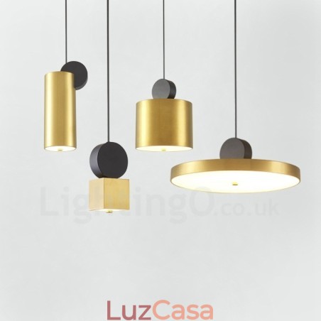 4 estilos de luz pendente pós-moderna dourada e preta 4 estilos de luz pendente pós-moderna dourada e preta