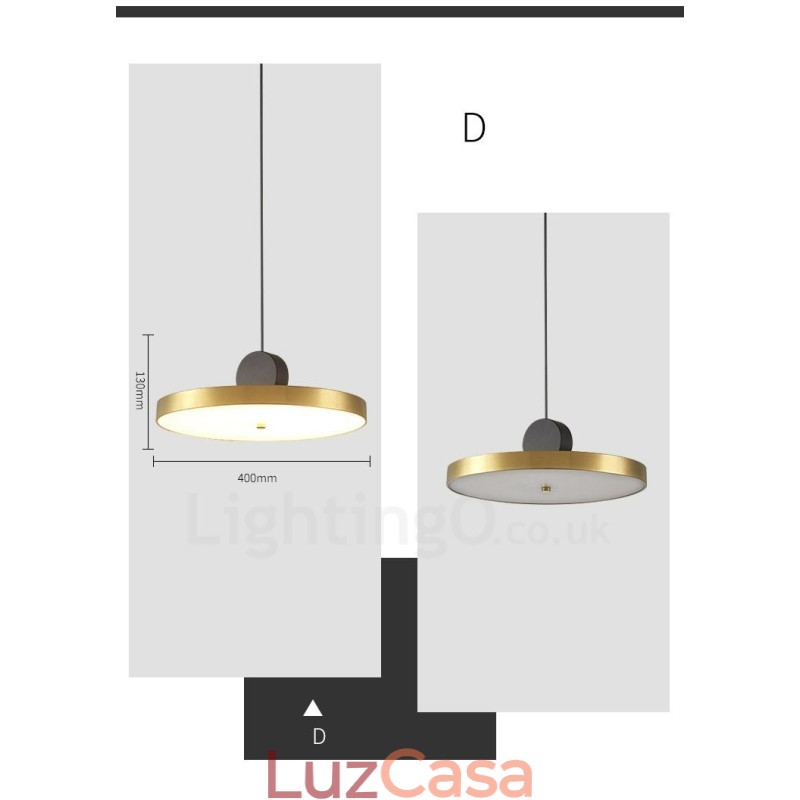 4 estilos de luz pendente pós-moderna dourada e preta