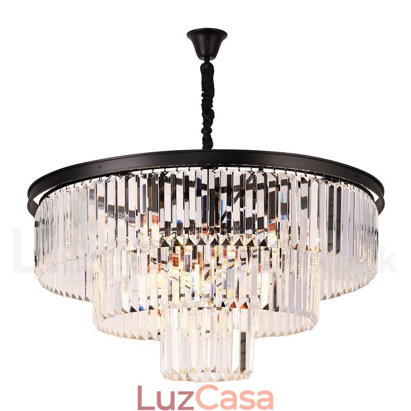 Pós-moderno Luxo Redondo K9 Cristal Pingente Lustre Luzes Salão de Exposição
