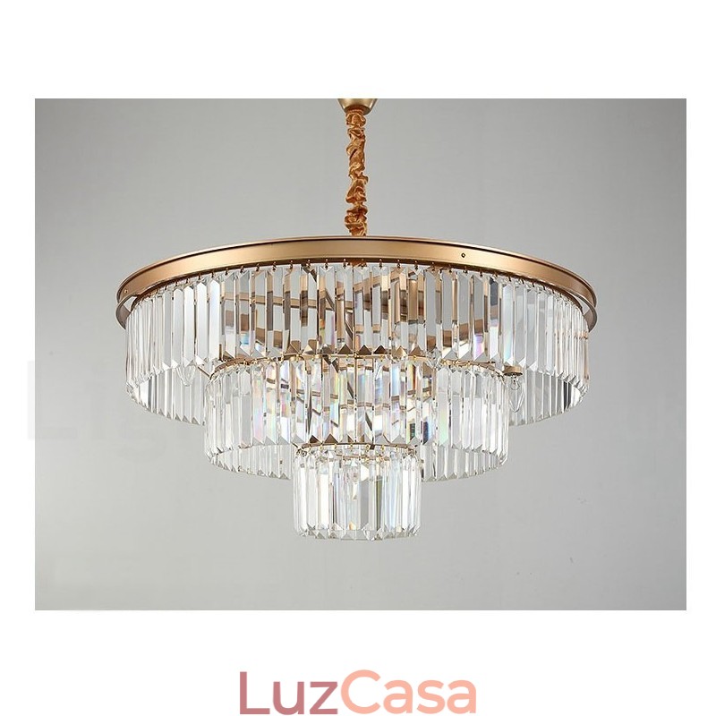 Pós-moderno Luxo Redondo K9 Cristal Pingente Lustre Luzes Salão de Exposição