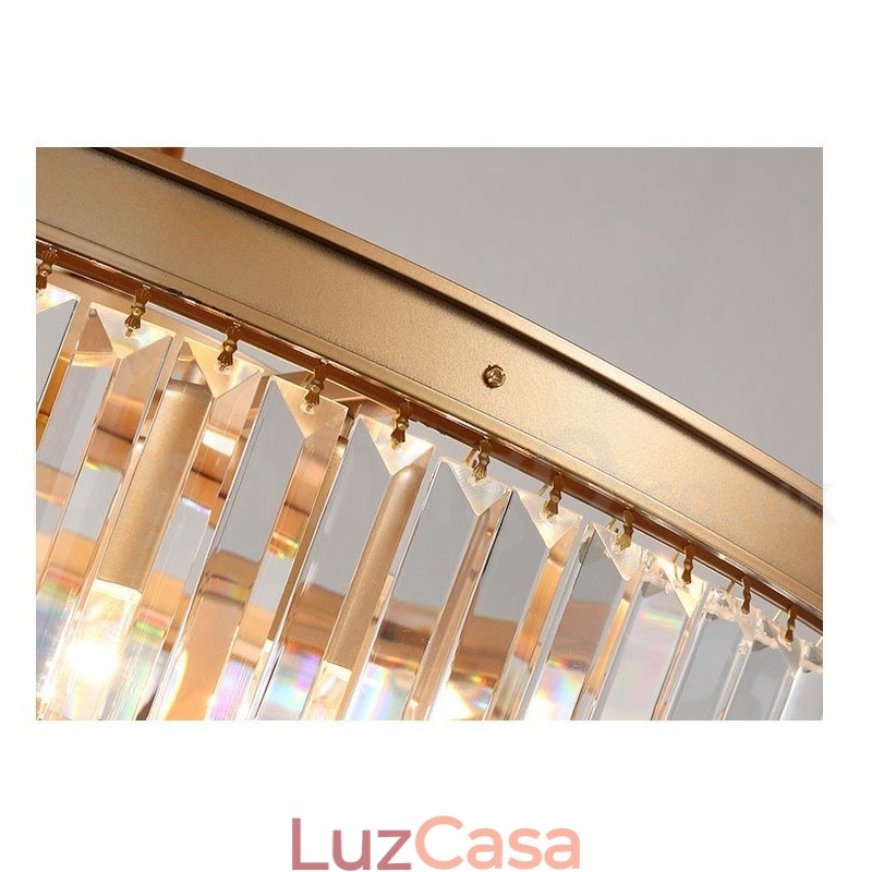 Pós-moderno Luxo Redondo K9 Cristal Montagem Embutida Teto Luz Exposição Hall