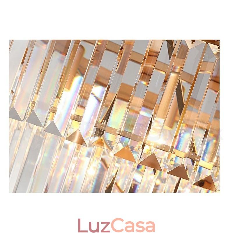 Pós-moderno Luxo Redondo K9 Cristal Montagem Embutida Teto Luz Exposição Hall