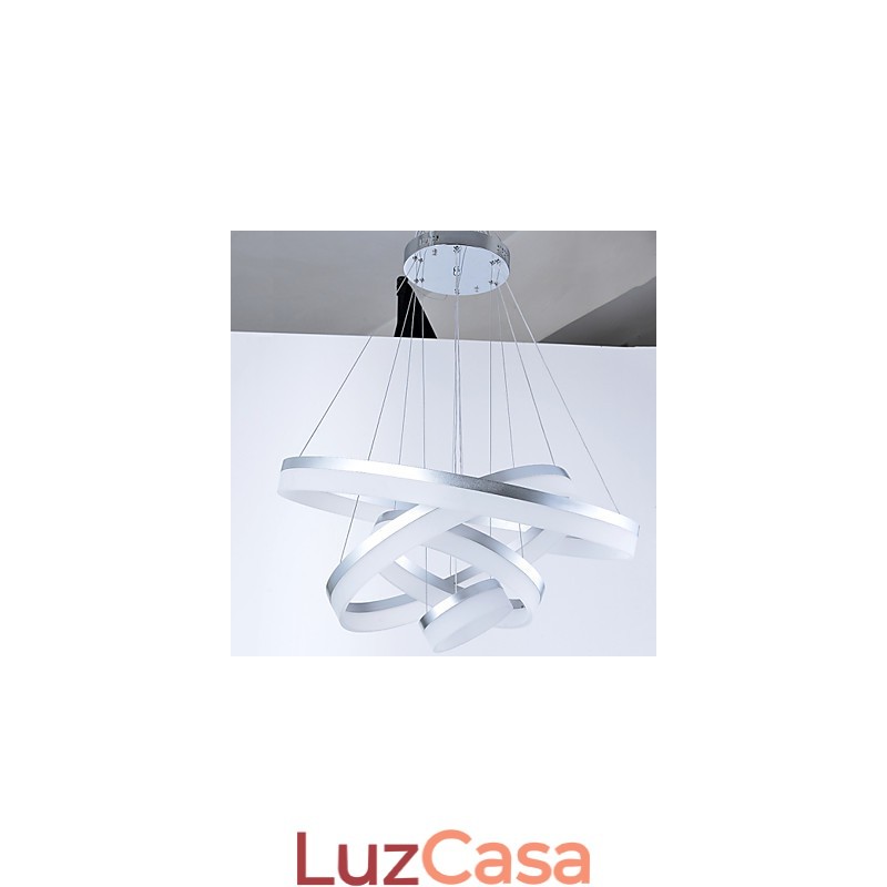 Luminárias pendentes de anel de lustre de acrílico com