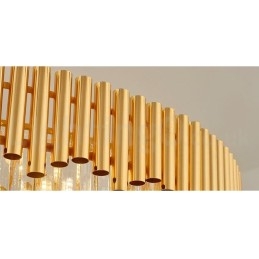 Pós-moderno Ouro Luxo Redondo K9 Cristal Pingente Lustre Luzes Salão de Exposição