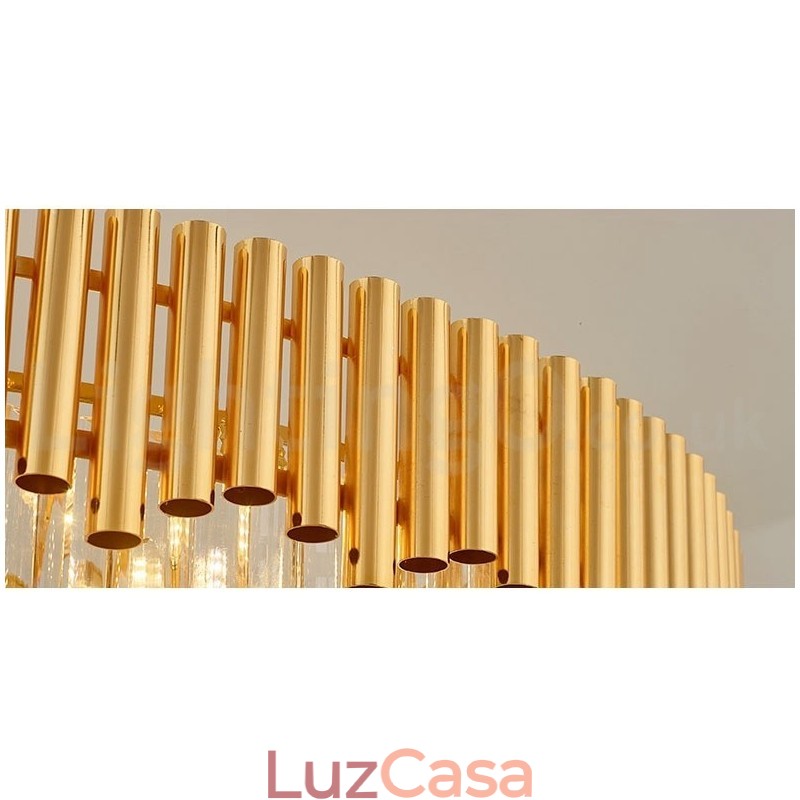 Pós-moderno Ouro Luxo Redondo K9 Cristal Pingente Lustre Luzes Salão de Exposição