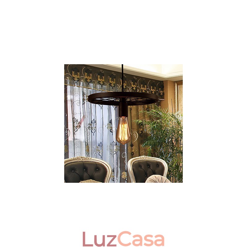Industrial 1 luz Vintage em ferro abajur pendente