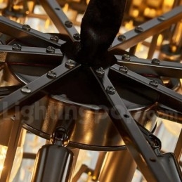 Este ano Luxo Pós-moderno Ouro Redondo K9 Cristal Pingente Lustre Exposição Hall