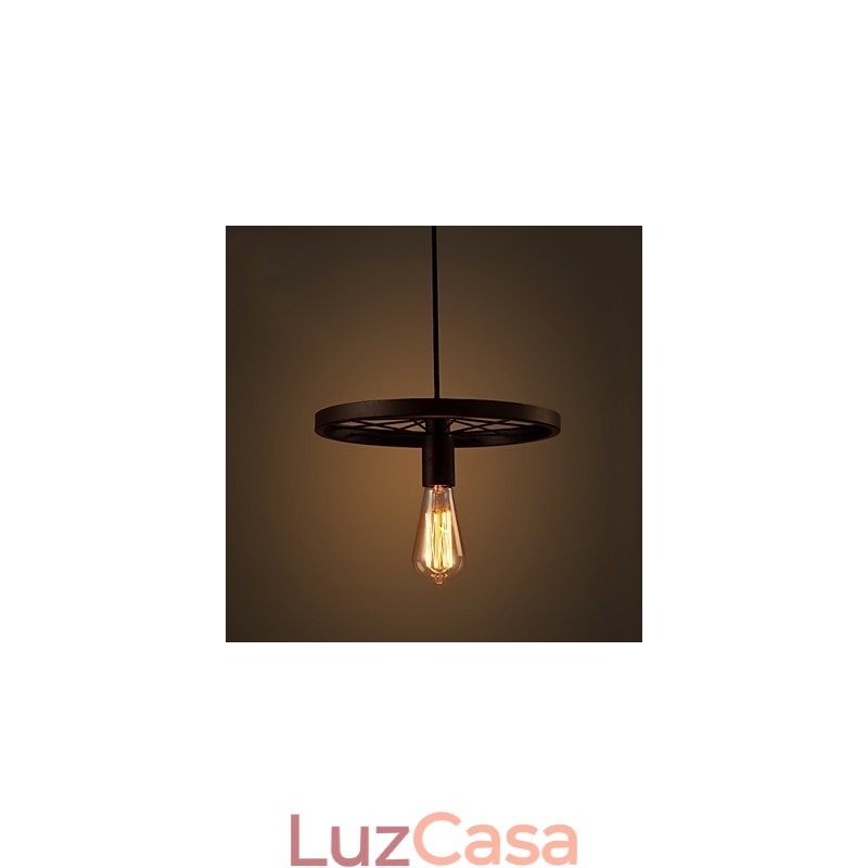 Industrial 1 luz Vintage em ferro abajur pendente