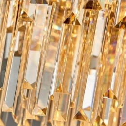 Este ano Luxo Pós-moderno Ouro Redondo K9 Cristal Pingente Lustre Exposição Hall