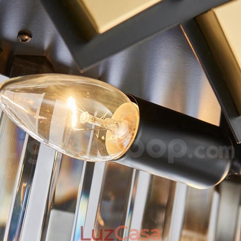 Lustre moderno de luxo dourado e preto redondo com pingente de cristal K9 para salão de exposições