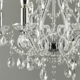 6 Luzes Ouro Prata Estilo Americano Cristal Pingente Lustre Loja de Luzes