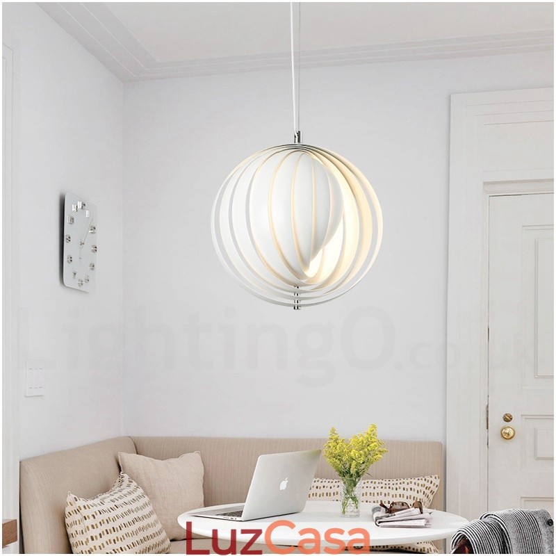 Globe White Girar Pós-moderno DIY Pendente Luz