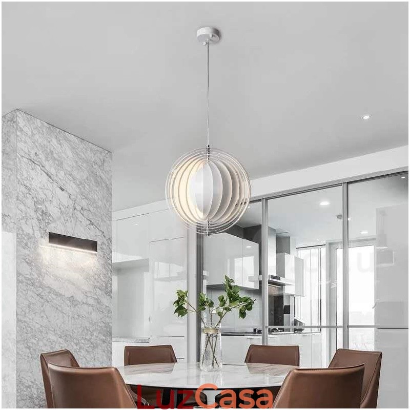 Globe White Girar Pós-moderno DIY Pendente Luz