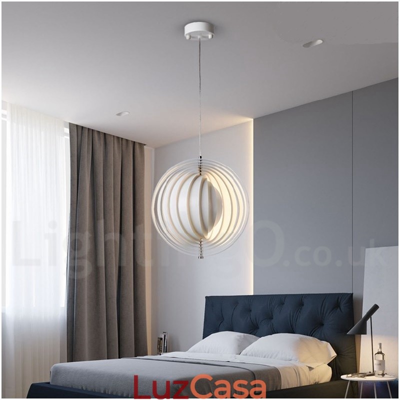 Globe White Girar Pós-moderno DIY Pendente Luz