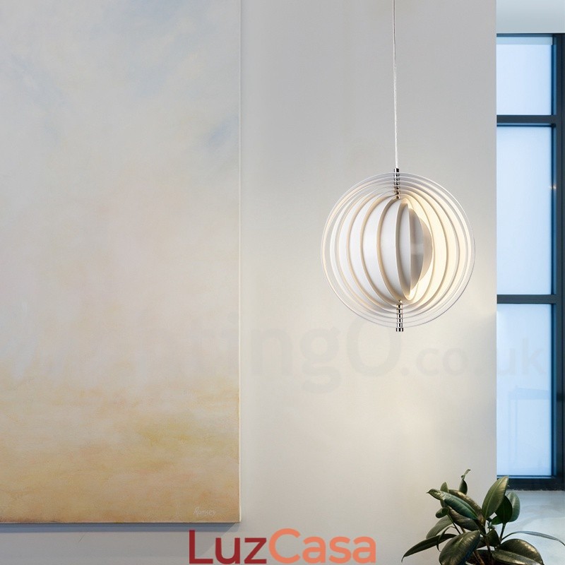 Globe White Girar Pós-moderno DIY Pendente Luz