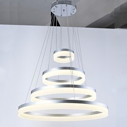 Luminárias pendentes de anel de lustre de acrílico com