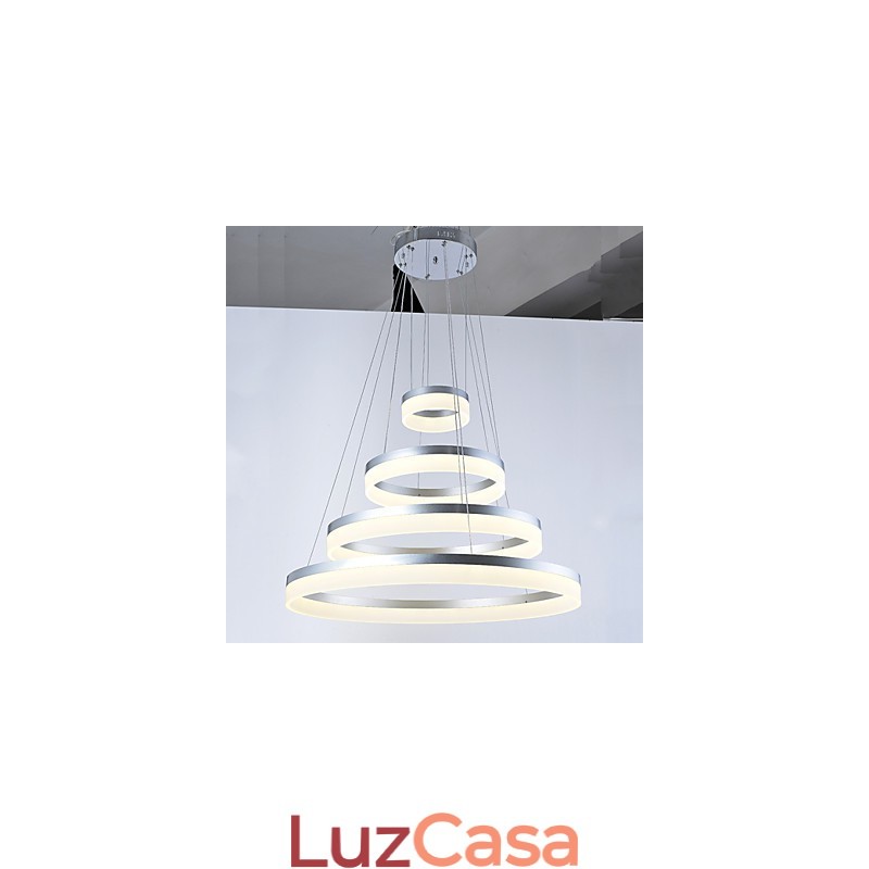 Luminárias pendentes de anel de lustre de acrílico com