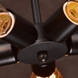 Luminária pendente 3 luzes estilo country ferro forjado