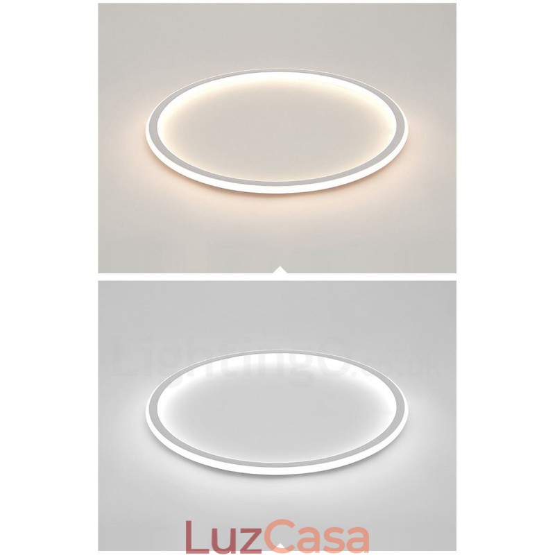 Luzes de teto embutidas ultrafinas, modernas, contemporâneas e reguláveis, estilo nórdico, com controle remoto, também podem ser usadas como luz de parede