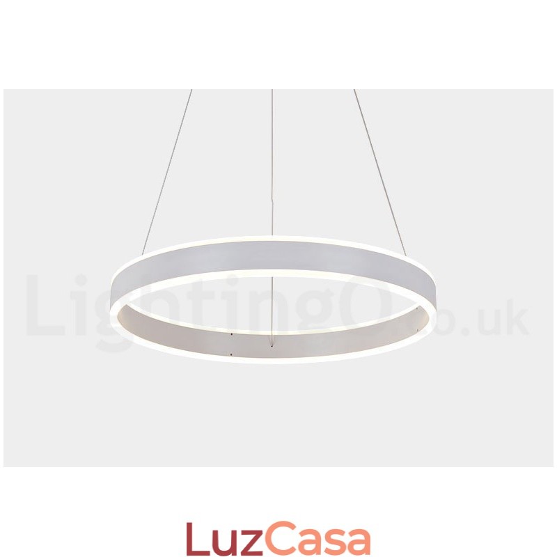 1 Anel Duas Tiras Art Deco Pendente Luz 60cm Luz Suspensa