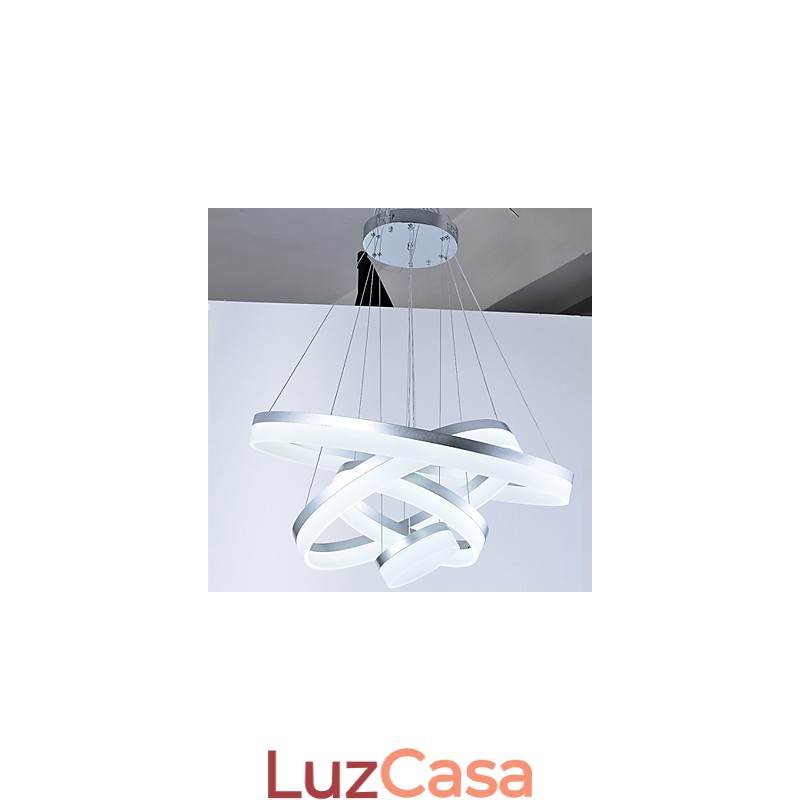 Luminárias pendentes de anel de lustre de acrílico com