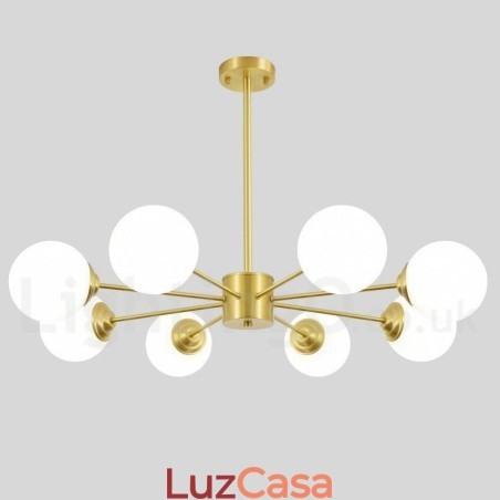 8 Luzes Pure Bronze Norte Europa Bean Chandelier Moderno Metal Moléculas Pendente Luz 8 Luzes Pure Bronze Norte Europa Bean Chandelier Moderno Metal Moléculas Pendente Luz