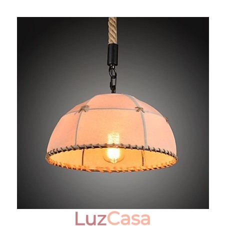 Lustre retrô feito à mão em corda de cânhamo estilo campestre industrial Lustre retrô feito à mão em corda de cânhamo estilo campestre industrial