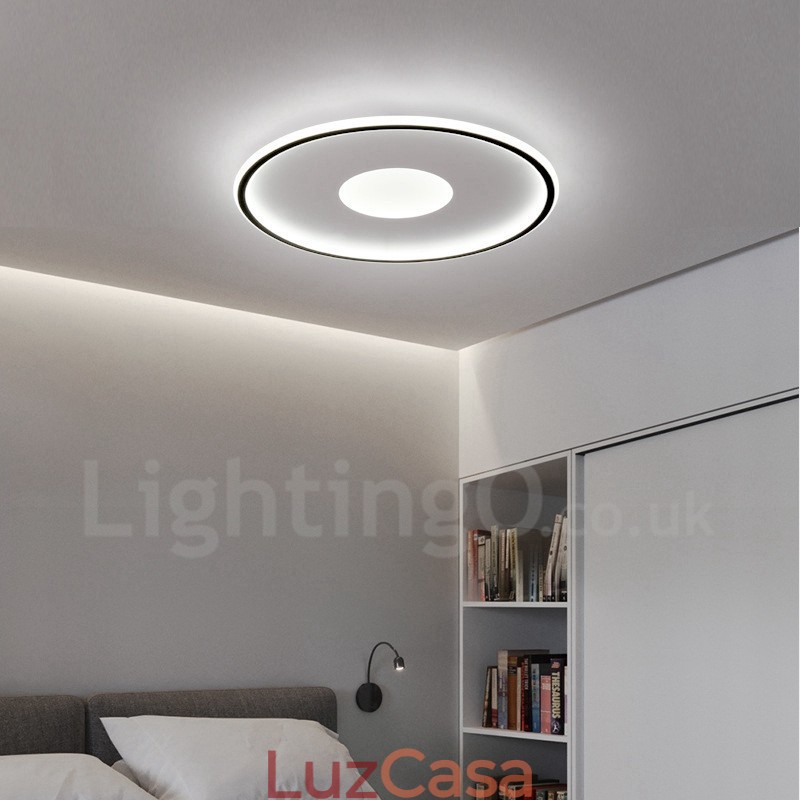 Luzes de teto embutidas ultrafinas, modernas, contemporâneas e reguláveis, estilo nórdico, com controle remoto, também podem ser usadas como luz de parede