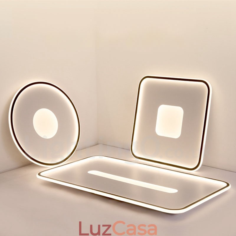Luzes de teto embutidas ultrafinas, modernas, contemporâneas e reguláveis, estilo nórdico, com controle remoto, também podem ser usadas como luz de parede