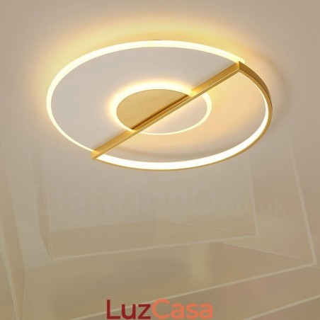 Luminárias de teto embutidas estilo nórdico moderno, ultrafinas e contemporâneas douradas com controle remoto, também podem ser usadas como luminária de parede Luminárias de teto embutidas estilo nórdico moderno, ultrafinas e contemporâneas douradas com controle remoto, também podem ser usadas como luminária de parede