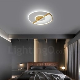 Luminárias de teto embutidas estilo nórdico moderno, ultrafinas e contemporâneas douradas com controle remoto, também podem ser usadas como luminária de parede